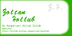 zoltan hollub business card